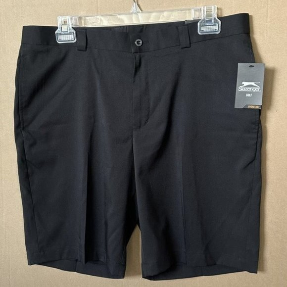 Slazenger Other - Men's‎ Slazenger Hydro-Dri Flat Front Black Golf Short Sz 38